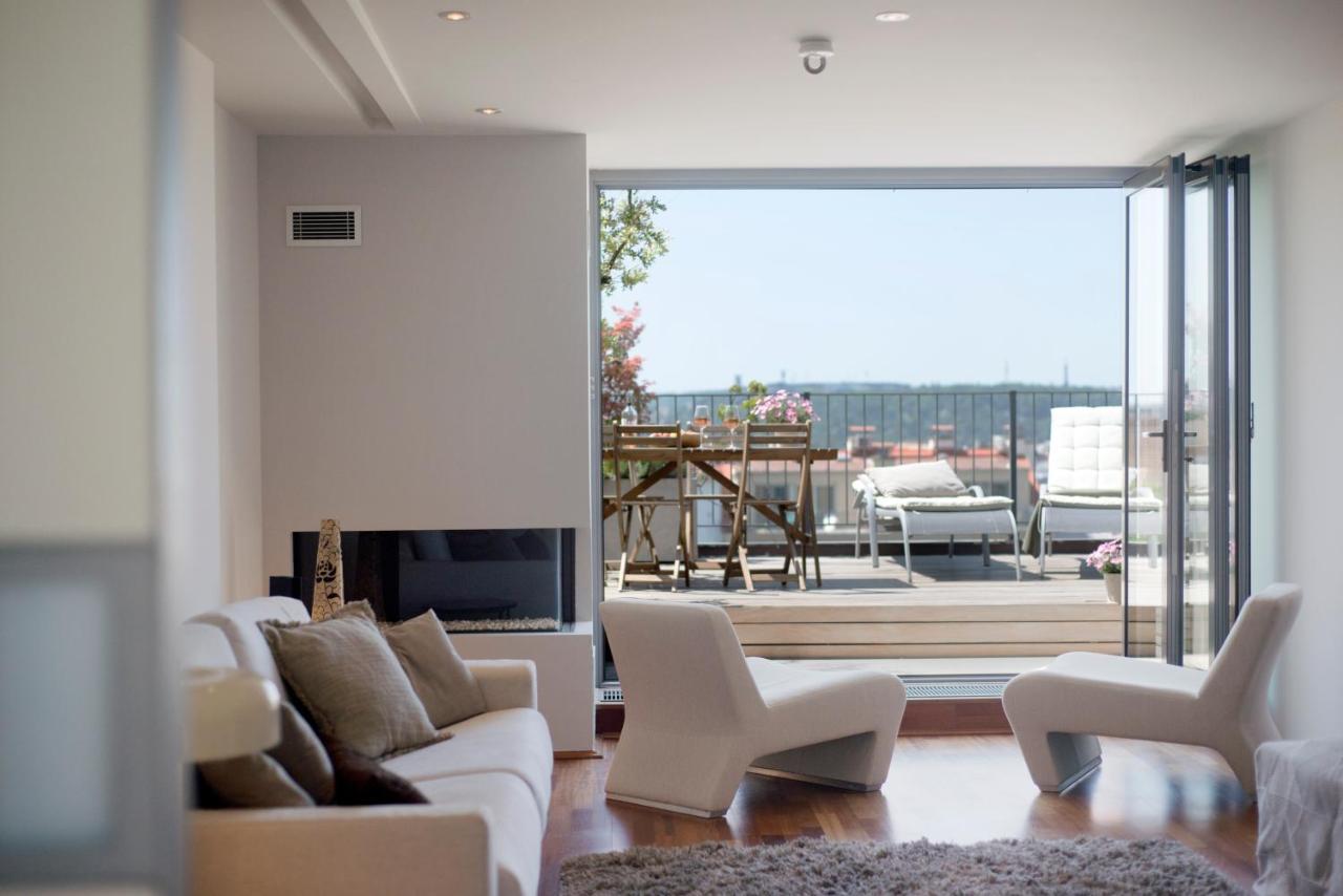 Luxury Penthouse Apartment Prag Exteriör bild
